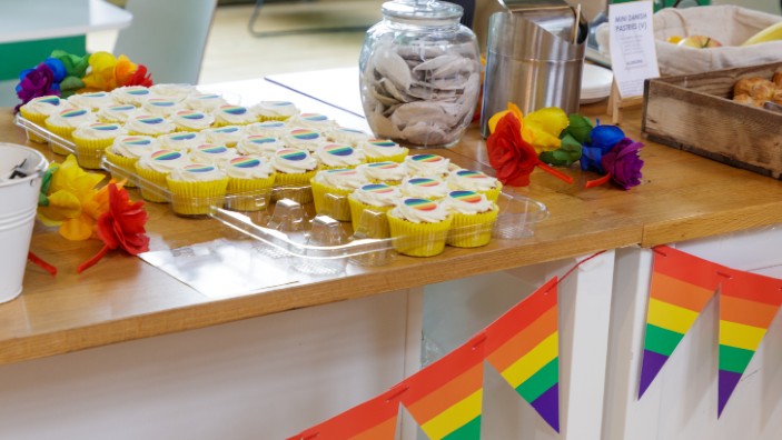 Pride coffee morning at the Business School.
